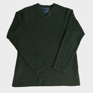 Eddie Bauer Men’s‎ V-Neck Shirt Size Large Tall Military Green